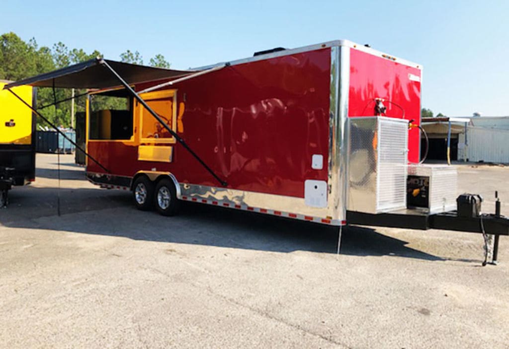2025 Southern Dimensions 26' Red Concession trailer-Smoker w-Bathroom (SDG-220)