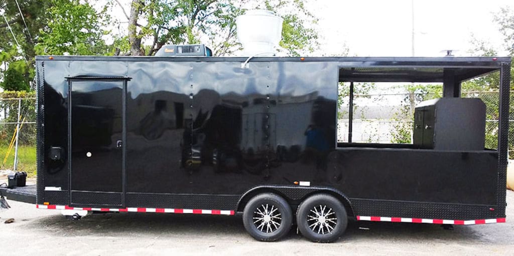 2025 Southern Dimensions BBQ Concession Trailer 24 Foot- Black Out Trailer with Smoker (SDG-244) - Image 3