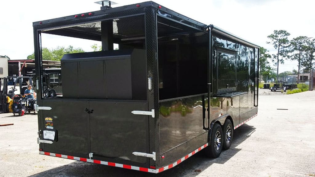 2025 Southern Dimensions BBQ Concession Trailer 24 Foot- Black Out Trailer with Smoker (SDG-244) - Image 4